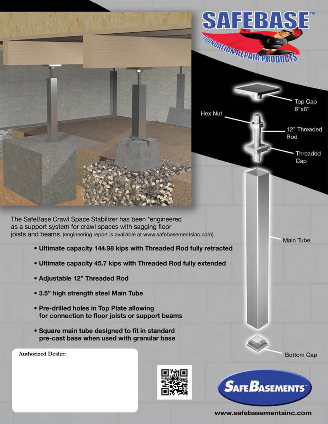 SafeBasements Crawlspace Floor Stabilizers