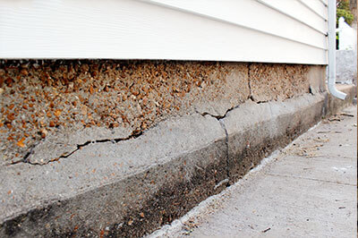cracks on the foundation